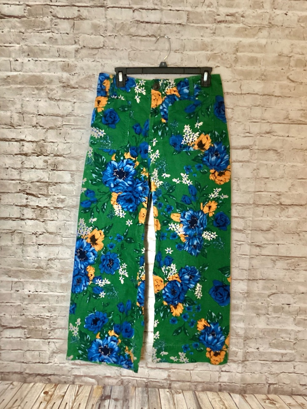 Anthropologie Maeve Colette floral wide leg cropped pants - Picture 7 of 9